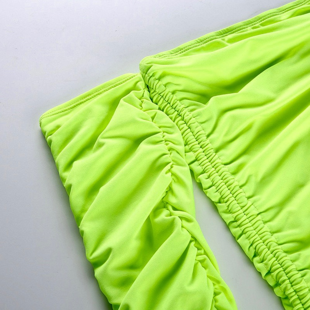 ππSuper hot neon lime stretchy mini dress - Picture 6 of 8
